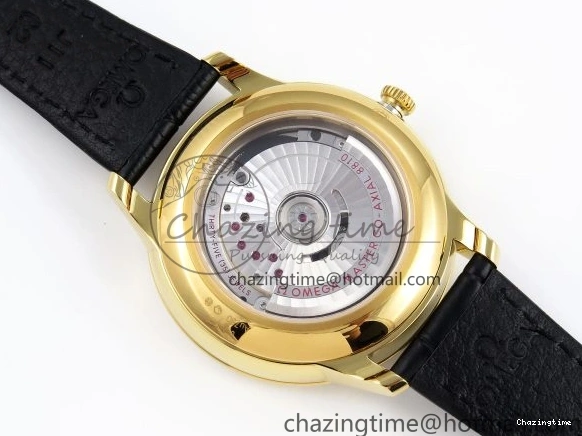 0501 WeatherProof De Ville Power Reserve YG MKF 1:1 Best Edition Black Dial on Black Leather Strap A 7758
